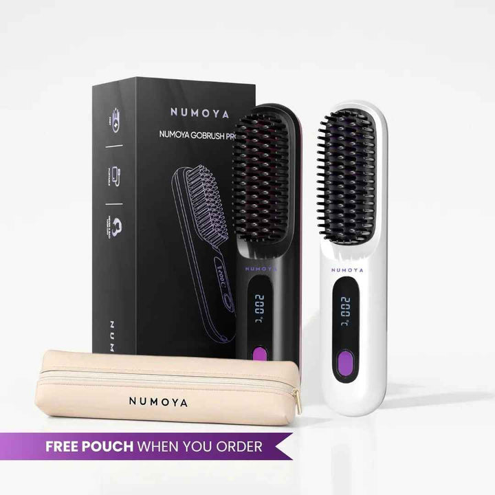 Numoya Portable Straightener Brush - Gobrush PRO