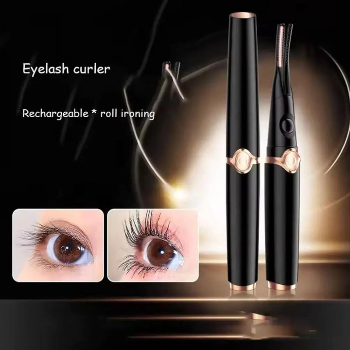 Rechargeable Mini Clip-Type USB Electric Heated Eyelash Temperature Modes Curler Makeup Hours Lasting 3 Long Tool Eye Women M1T2 V.I.P Digital Presence