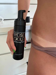 Rapid Rinse Self Tanning Mousse — Dark Neutral Bronze Whipped Foam Rose Gold Sunless
