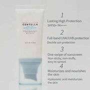 SKIN1004 Centella Hyalu-Cica Skincare Set – Face Moisture Cream 75ml + Sunscreen SPF50+ PA++++ 50ml, Deep Hydration & Sun Care Lanoi Beauty