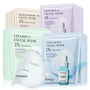 20pcs/5pcs Centella Collagen Face Mask VC Moisturizing Refreshing Sheet Masks Hyaluronic Acid  Facial Mask Skin Care Products Lanoi Beauty
