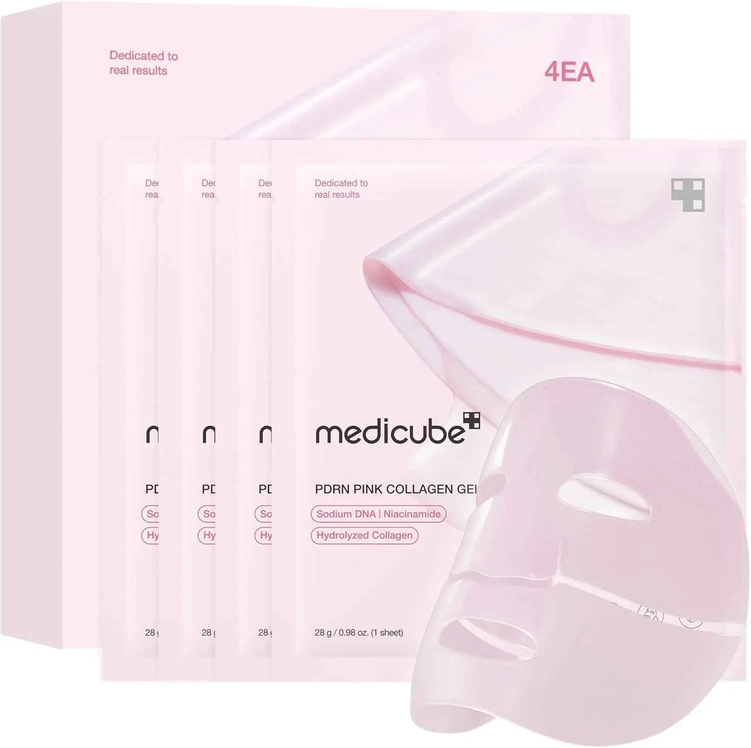 Medicube PDRN Pink Collagen Gel Masks – 4 Pack