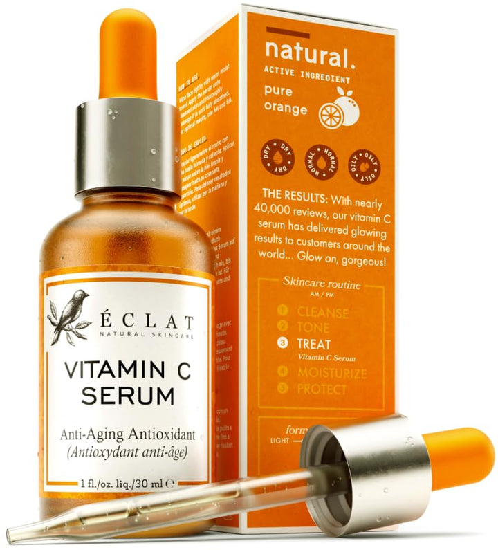 Vitamin C Face Serum - Dark Spot Remover Facial Serum Vit C Serum with Hyaluronic Acid Ferulic Acid & Vit E - Anti Aging and Skin Brightening Serum Pure Vitamin C Serum Skin Care 30 ml Lanoi Beauty