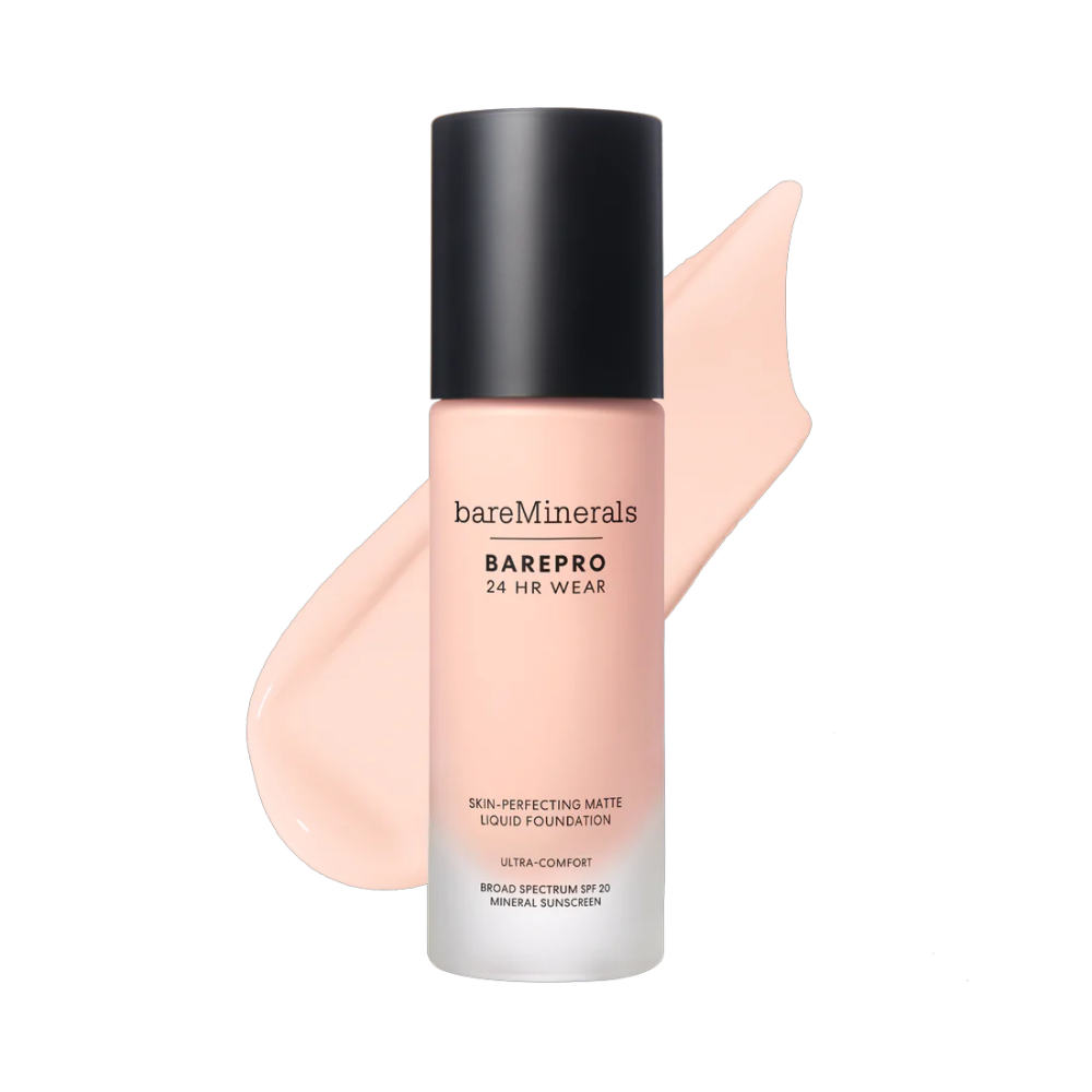 bareMinerals BarePro 24HR Wear Skin-Perfecting Matte Liquid Foundation Mineral SPF 20 Nava Beauty
