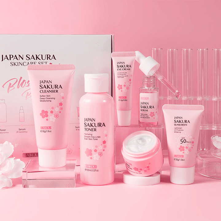 Japan Sakura Skincare Gift Set Lanoi Beauty